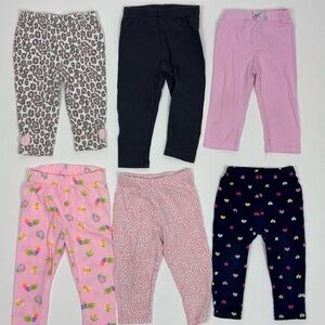 Toddler Girls Leggings Lot of 6